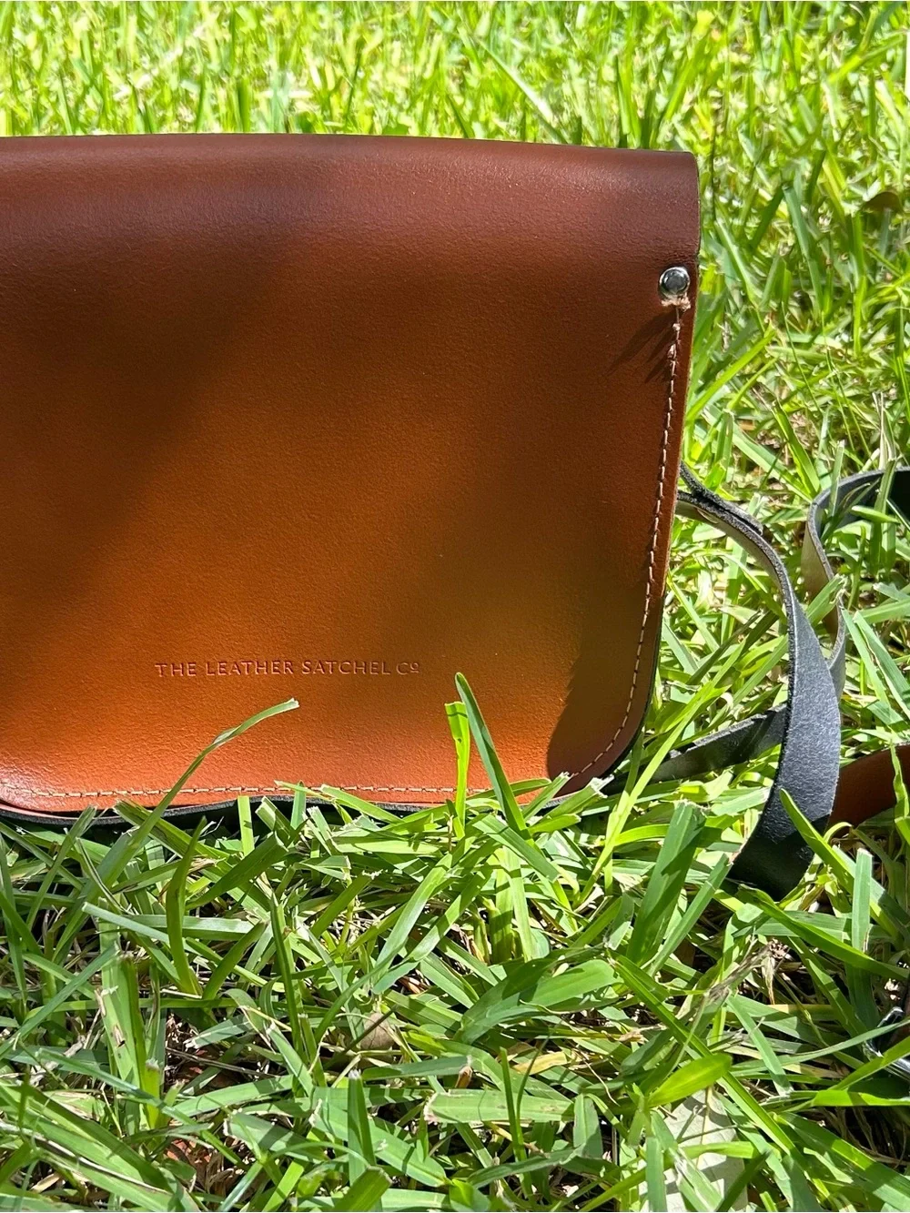 The Leather Satchel Co Classic Brown Satchel Crossbody Bag